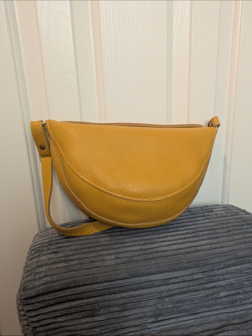 Like New Mustard Leather Medium Koala Sling Bag